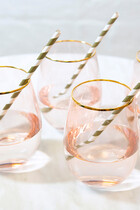 Tumbler Crystal Rose Glasses, Set of 2